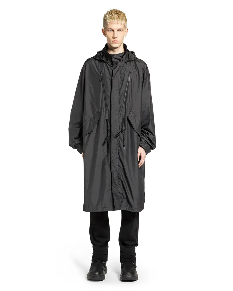 Moncler Aliso Hooded Rain Coat Black