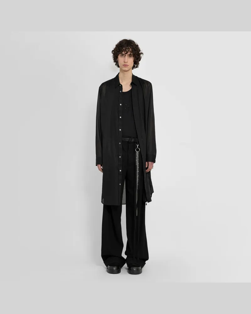 Ann Demeulemeester Maurice Organza Long Shirt Black