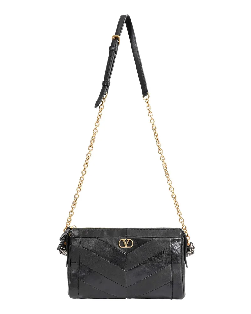 Valentino Garavani Panthea Small Shoulder Bag Black