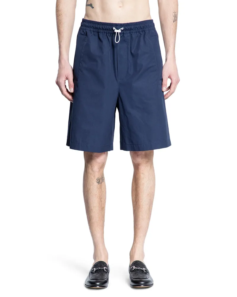 Gucci Cotton Poplin Shorts Blue
