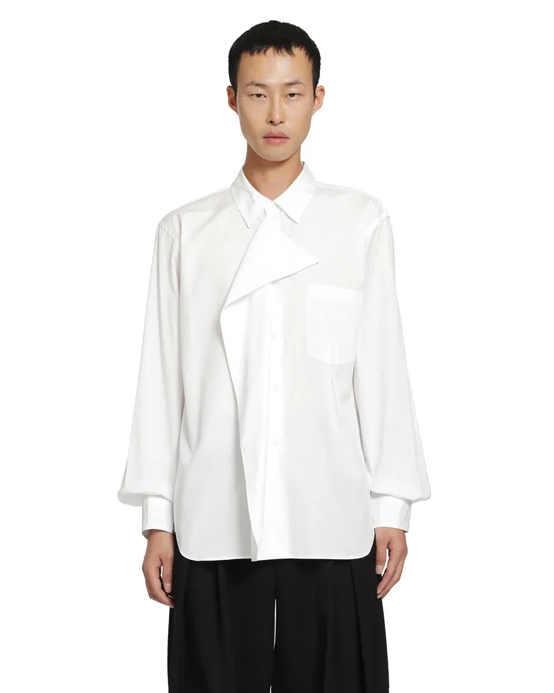 Comme des Garçons Panelled Cotton Shirt White