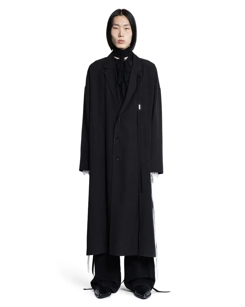 Ann Demeulemeester Canute Tailored Staight Coat Black