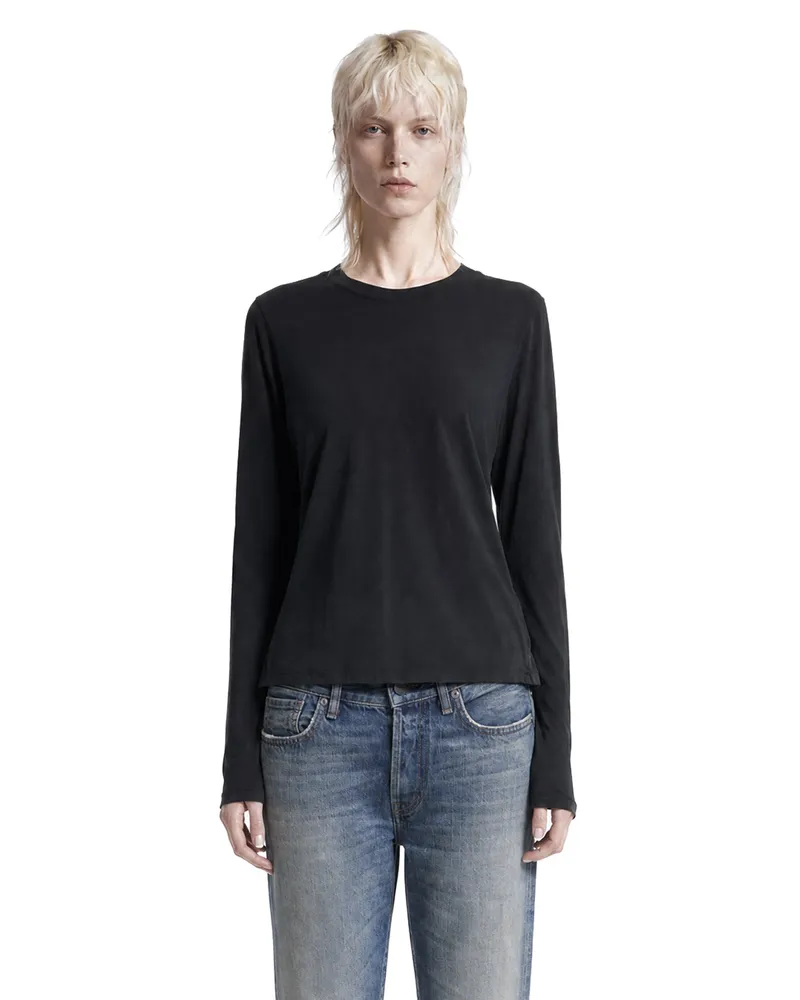 James Perse Jersey Long Sleeve T-shirt Black
