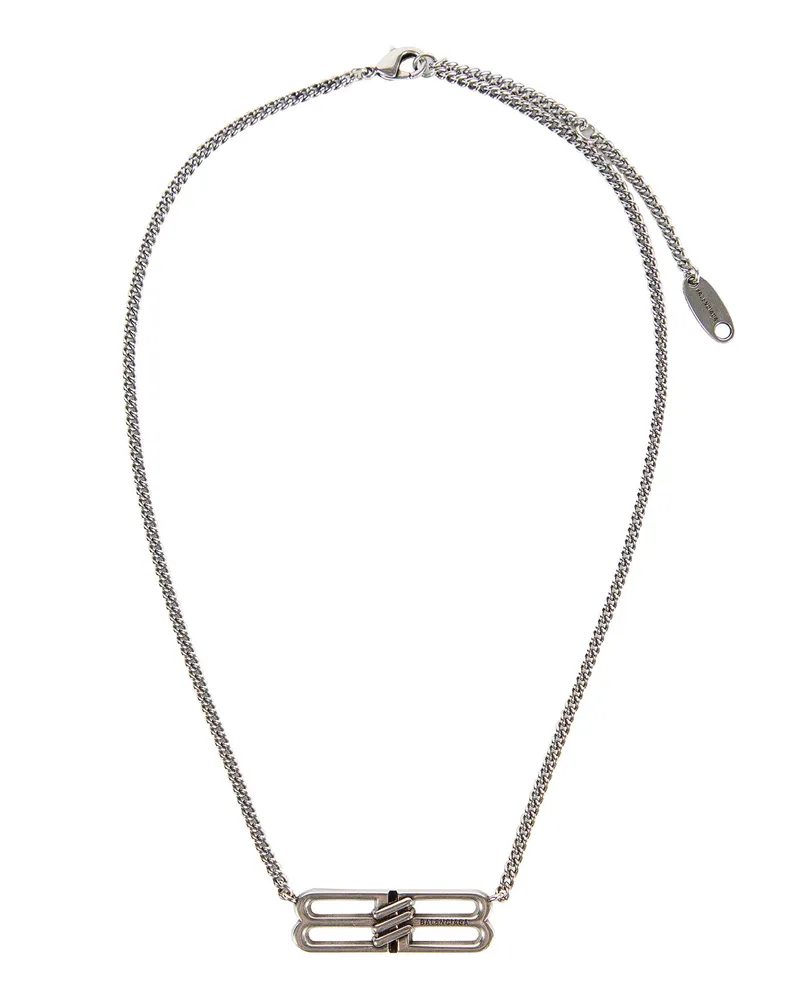 Balenciaga BB Icon Necklace Silver
