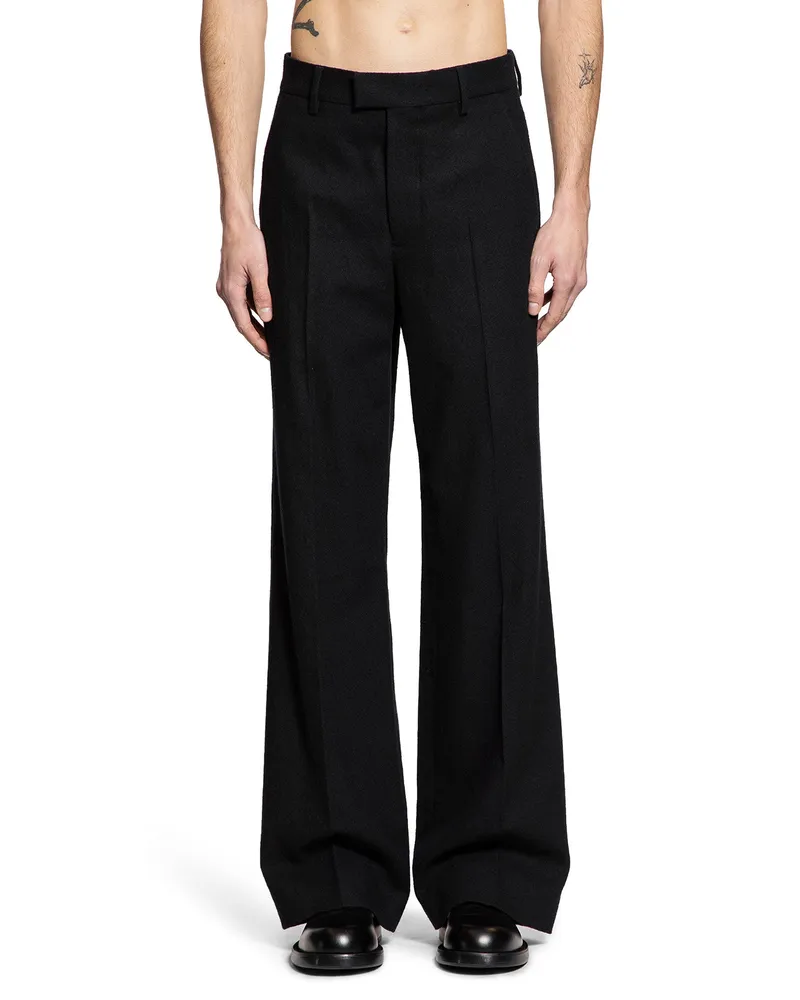 Ann Demeulemeester Gaspar Flared Leg Comfort Trousers Black