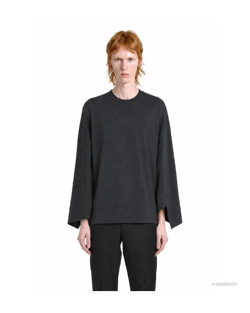 Comme des Garçons Cut-Out Cotton Sweatshirt Black