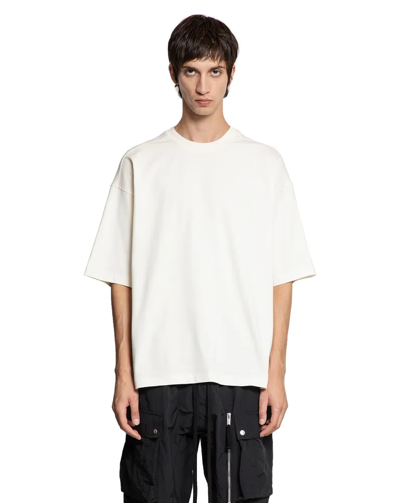 THOM KROM Stretch Cotton Modal Boxy T-Shirt Off-white