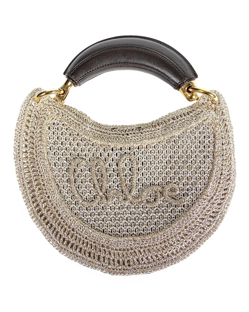 Chloé Mini Summer Banana Hobo Bag Silver