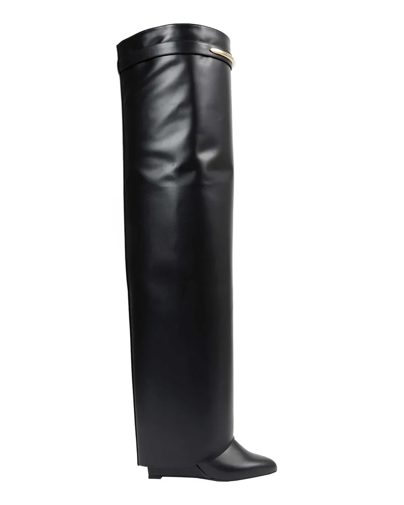 Givenchy Shark Pinch Over-The-Knee Boots Black