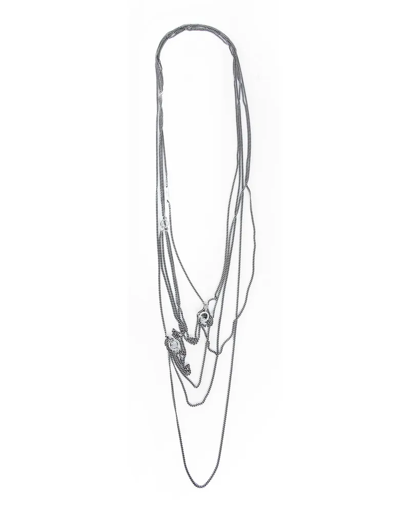 Ann Demeulemeester Adalina Body Chain Necklace Silver