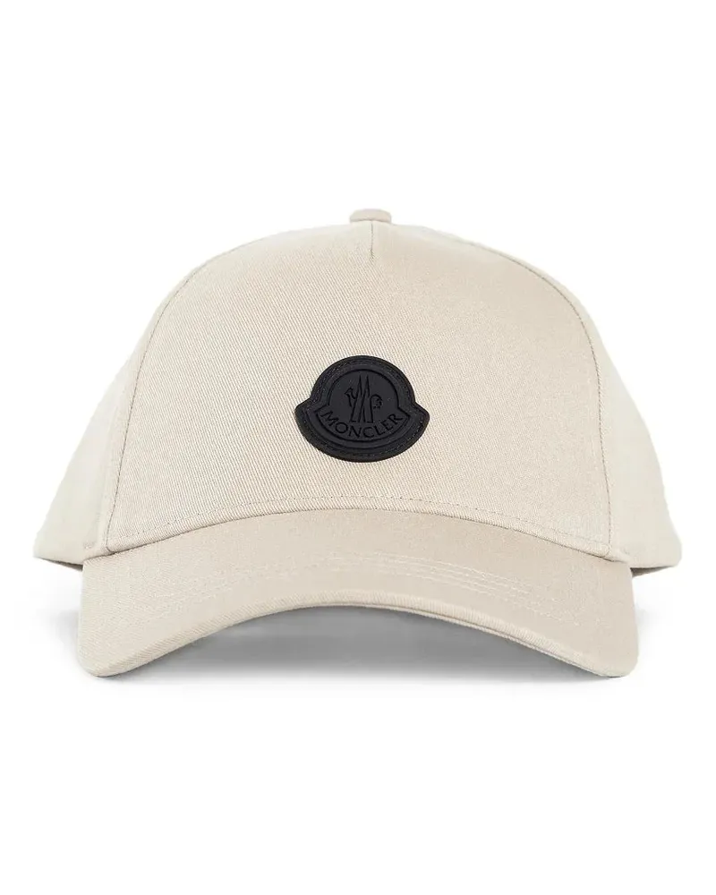 Moncler Berretto da baseball in gabardine di cotone Beige