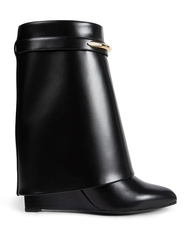 Givenchy Shark Pinch Leather Ankle Boots Black