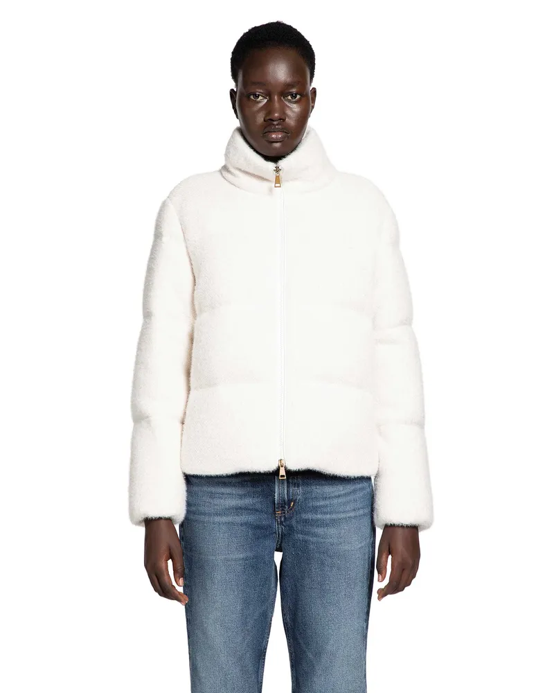 Moncler Mornas Short Down Jacket White