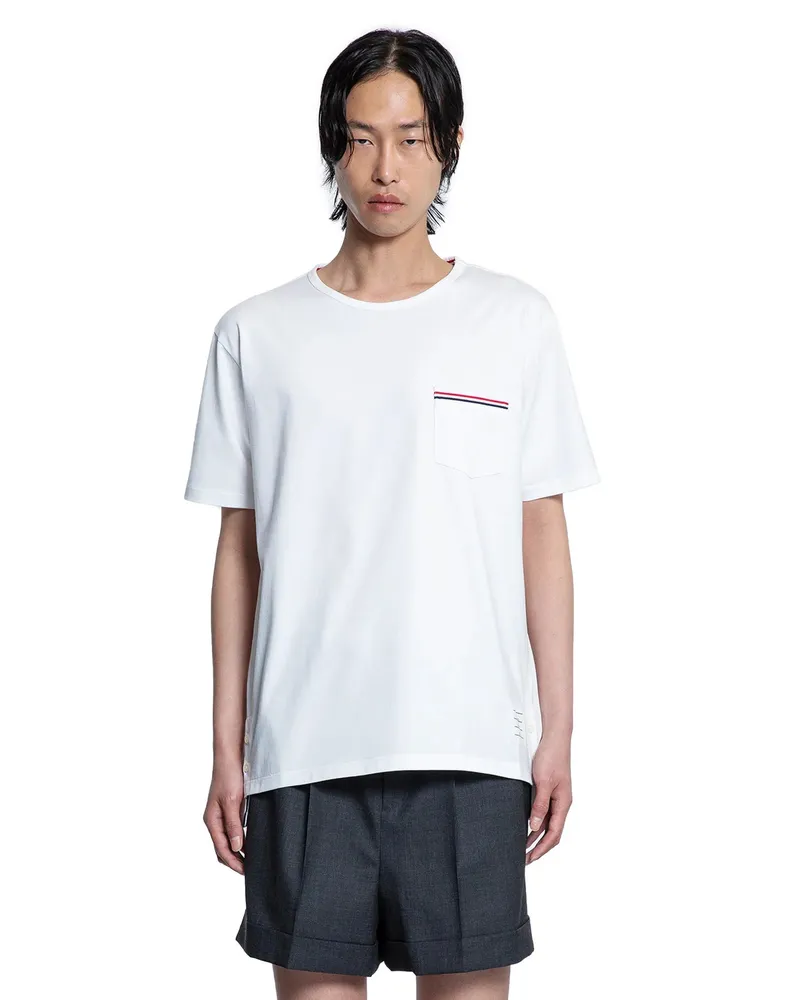 Thom Browne Medium Weight Jersey Pocket T-Shirt White
