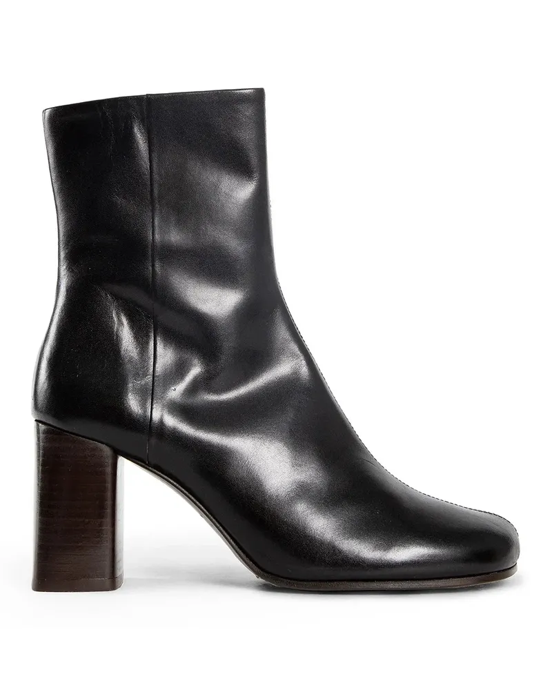 Christophe Lemaire Anatomic leather ankle boots Black