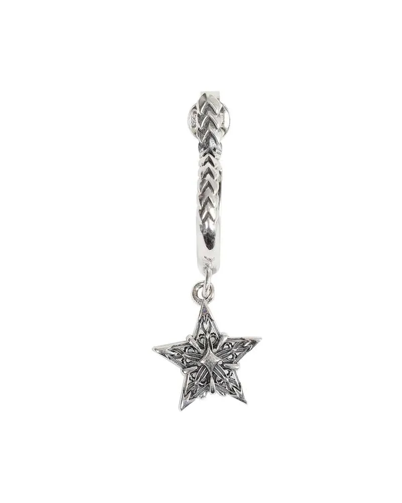 Emanuele Bicocchi Stella Notre Dame Hoop Earring Silver