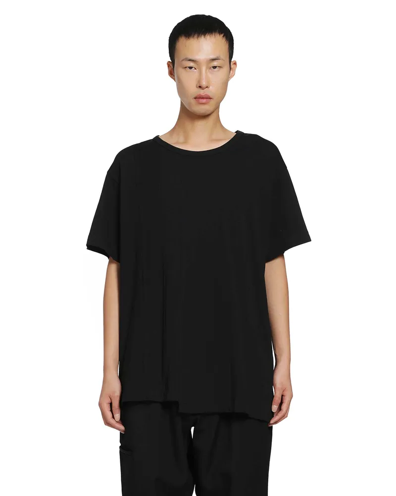 Yohji Yamamoto Vertical Panel Short Sleeve Tee Black