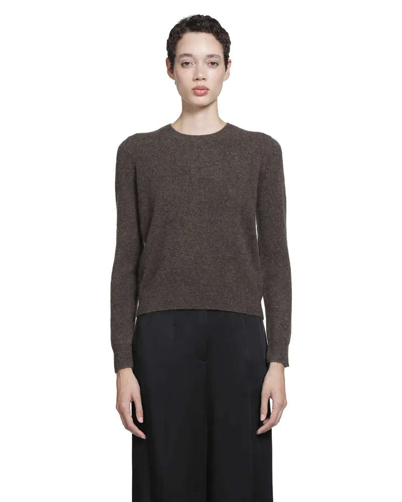 Max Mara Yak Yarn Crewneck Sweater Brown