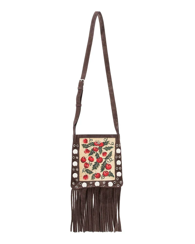 Valentino Garavani Nellcôte Cheryfic Small Shoulder Bag Brown