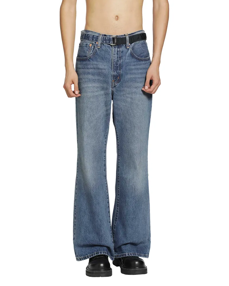 Sacai Levi's x  Belted Flare Pants Blue