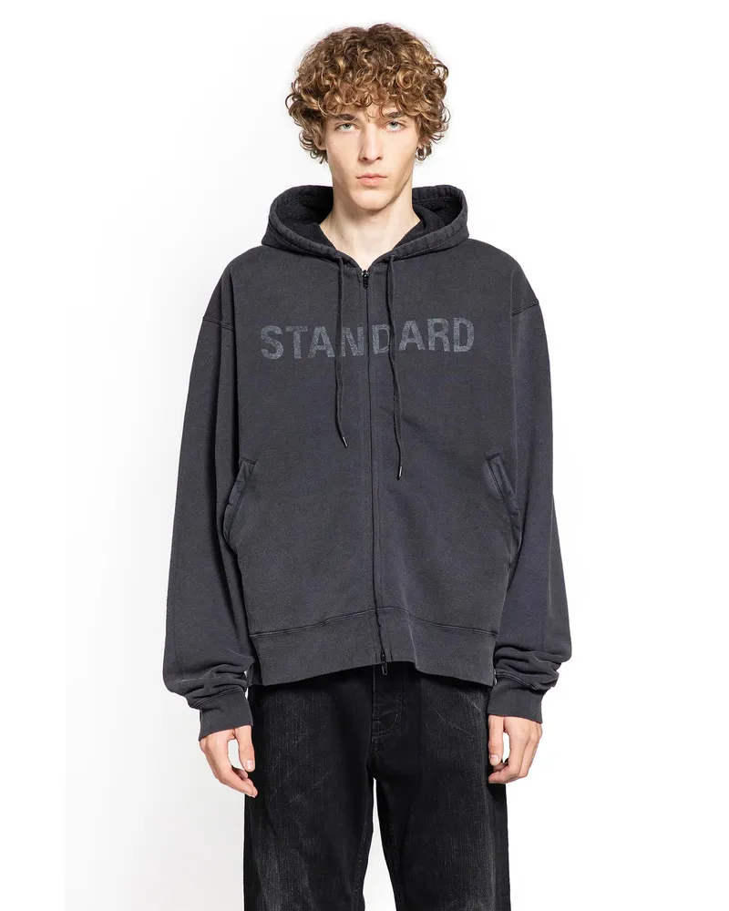 Balenciaga Standard Oversized Zip-Up Hoodie Black
