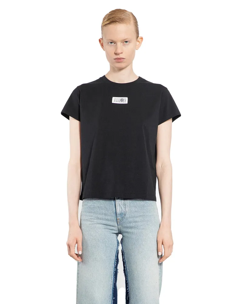 Maison Margiela WOMAN BLACK T-SHIRTS & TANK TOPS Black