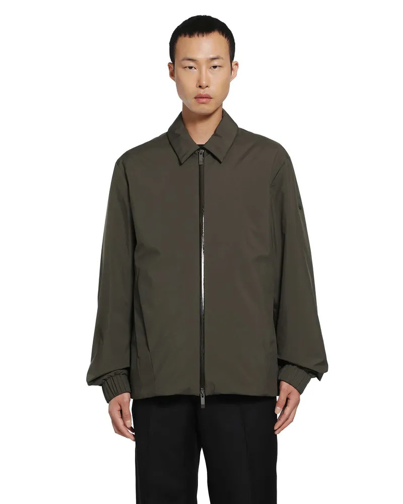 Moncler Caramantran Down Shirt Jacket Green