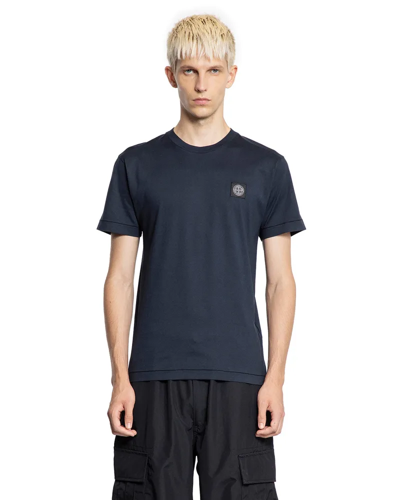 Stone Island V0020 Cotton Jersey T-Shirt Blue