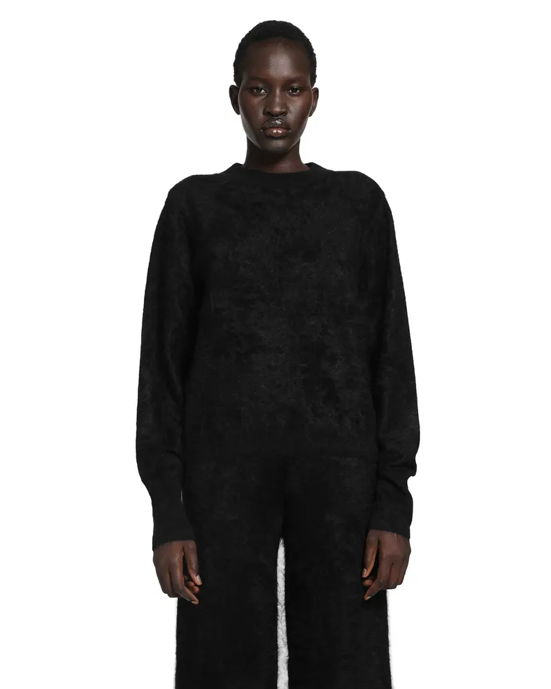 THOM KROM Brushed Cashmere Sweater Black