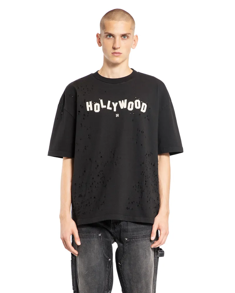 Amiri MAN BLACK T-SHIRTS & TANK TOPS