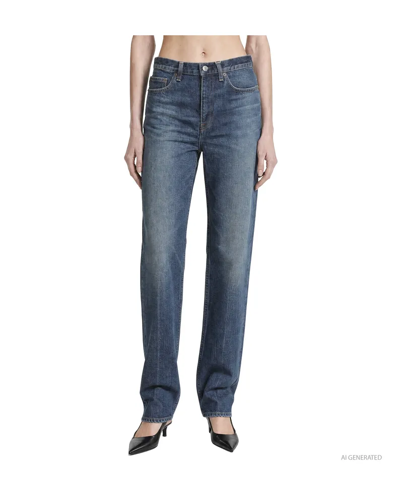 Totême Classic Slim Denim Jeans Blue