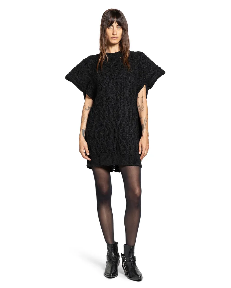 Junya Watanabe Mini Dress in Jacquard Knit Black