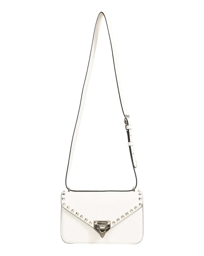 Valentino Garavani Small Rockstud Crossbody Bag Off-white