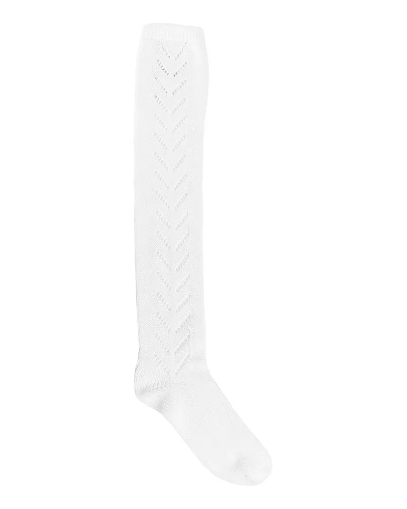 Valentino Garavani Calzini in cotone traforato Off-white