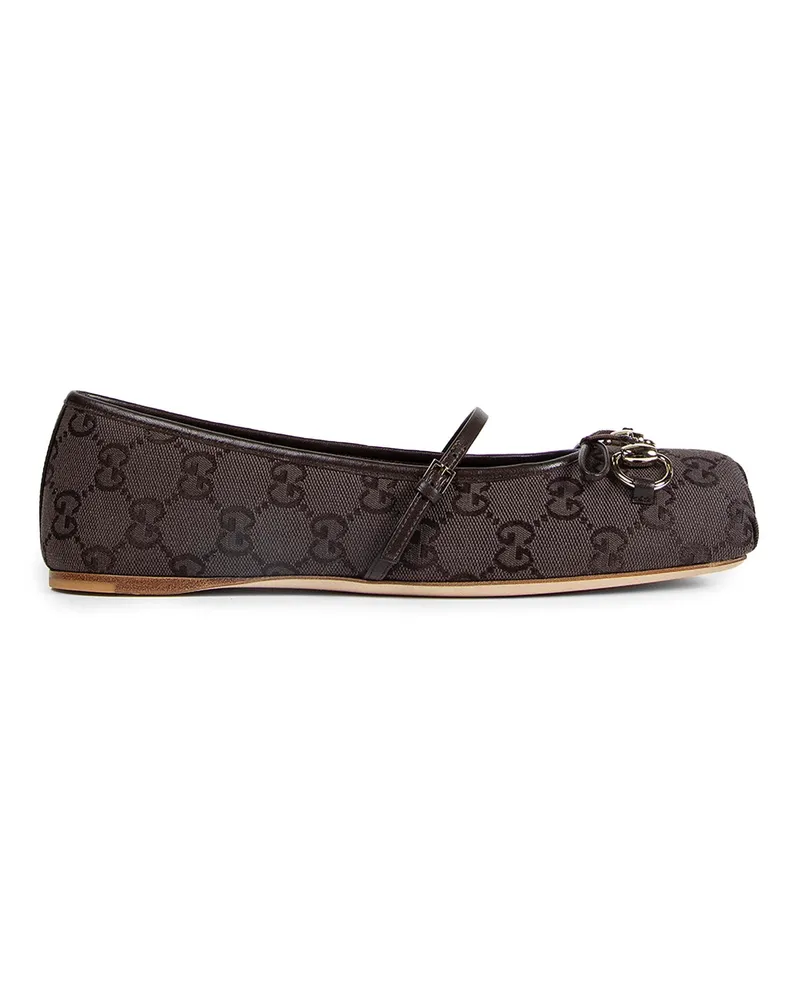 Gucci Horsebit Ballet Flat Brown