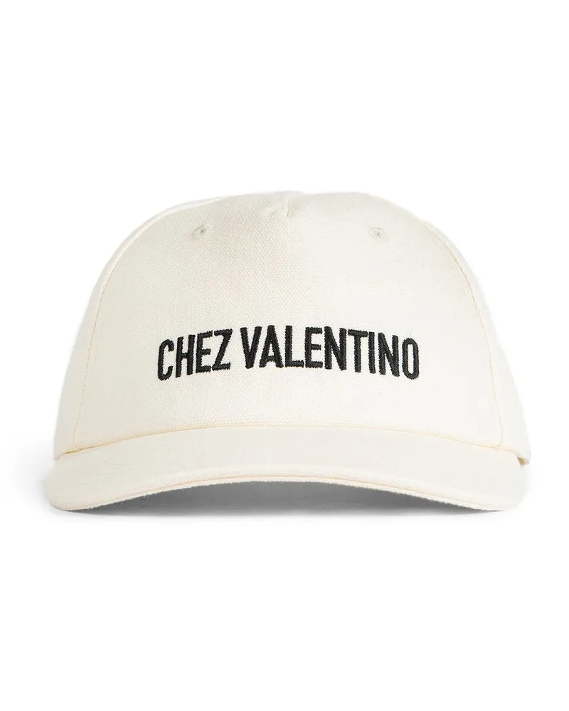 Valentino Garavani Chez  Cotton Baseball Cap Off-white