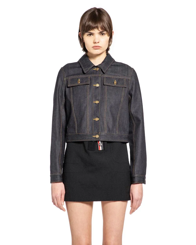 Thom Browne Selvedge Denim Shrunken Jacket Blue