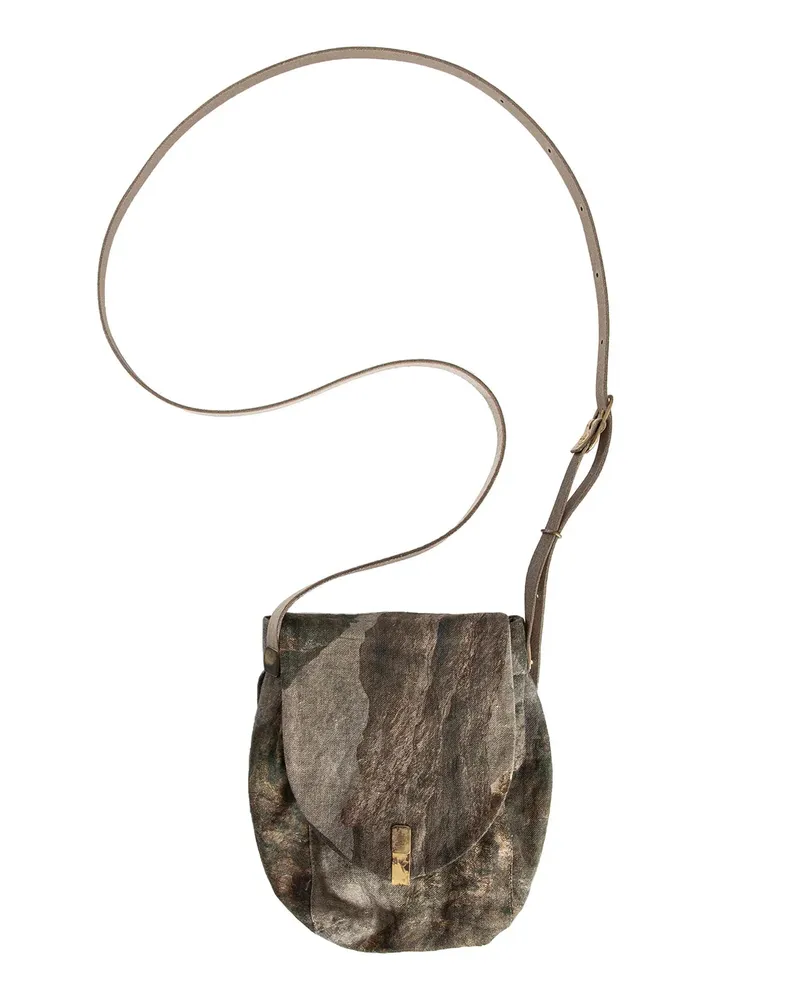 Ziggy Chen Digital Print Small Shoulder Bag Green