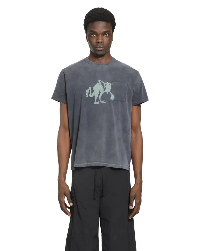 ERL Unisex Puke T-Shirt Blue