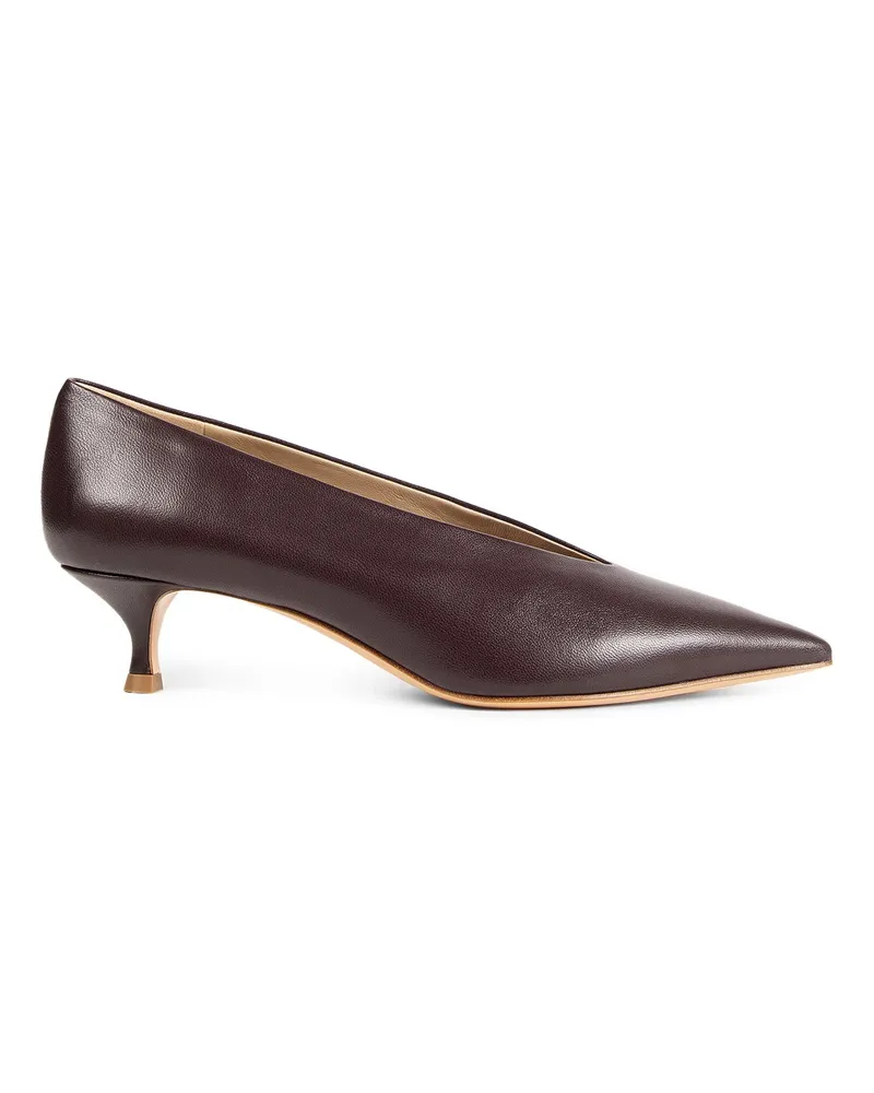Le Monde Béryl Babouche Kitten Pumps Brown