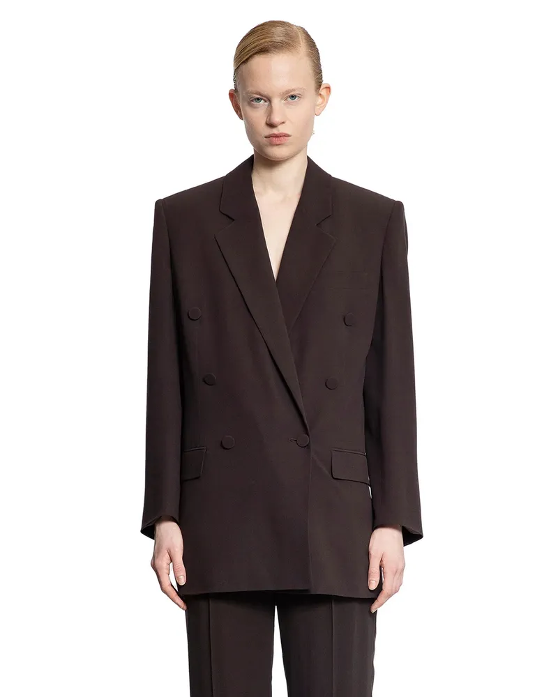Saint Laurent BLAZER MARRONI DONNA Brown