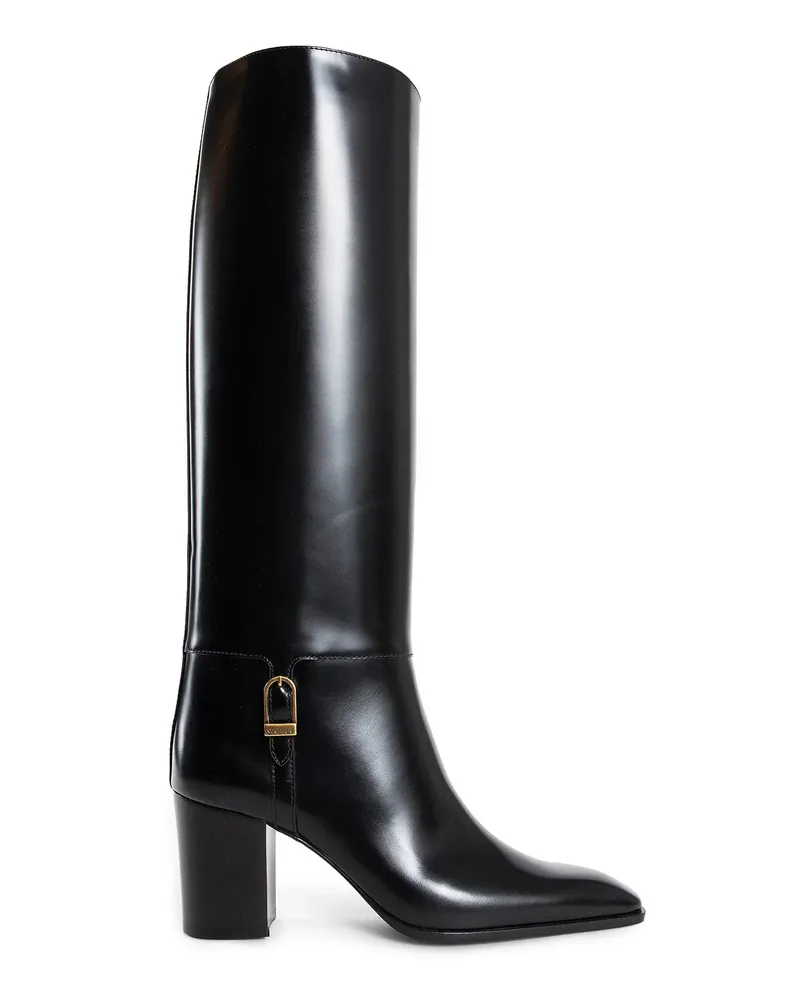 Saint Laurent Julia Boots in pelle liscia Black