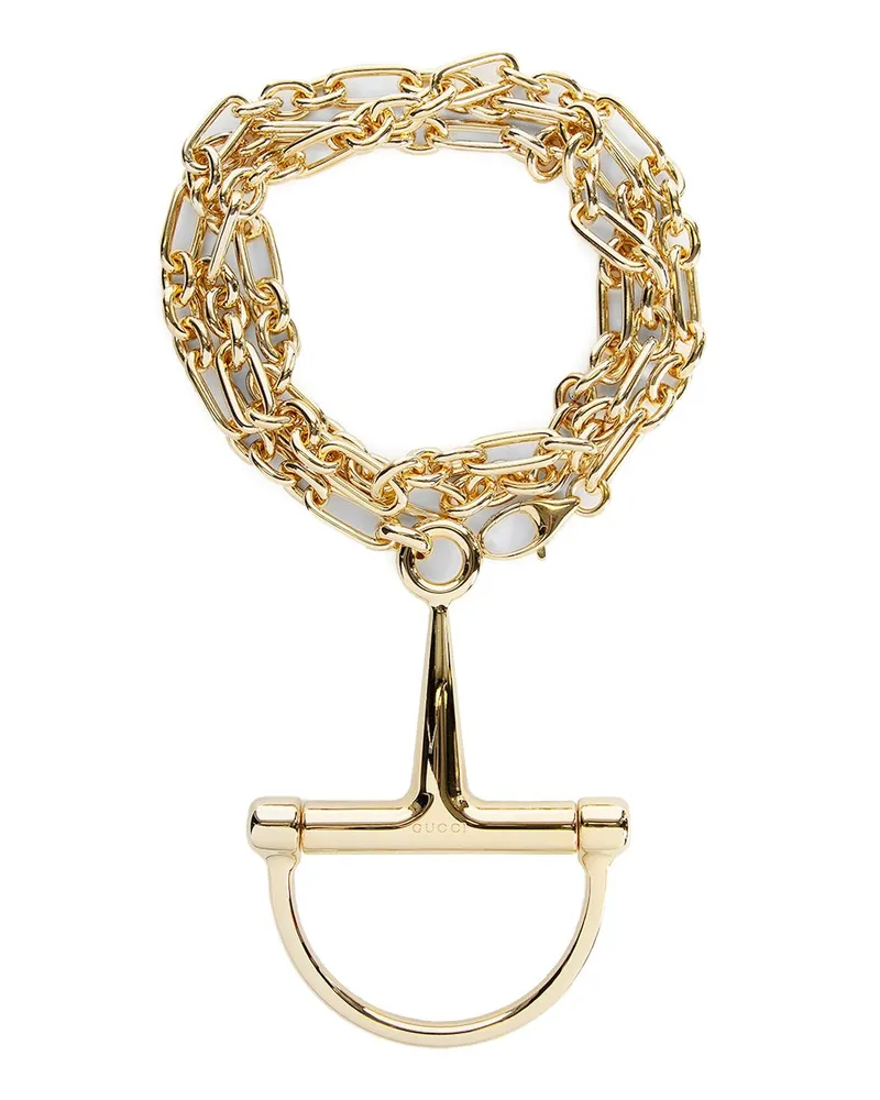 Gucci Half Horsebit Necklace Gold