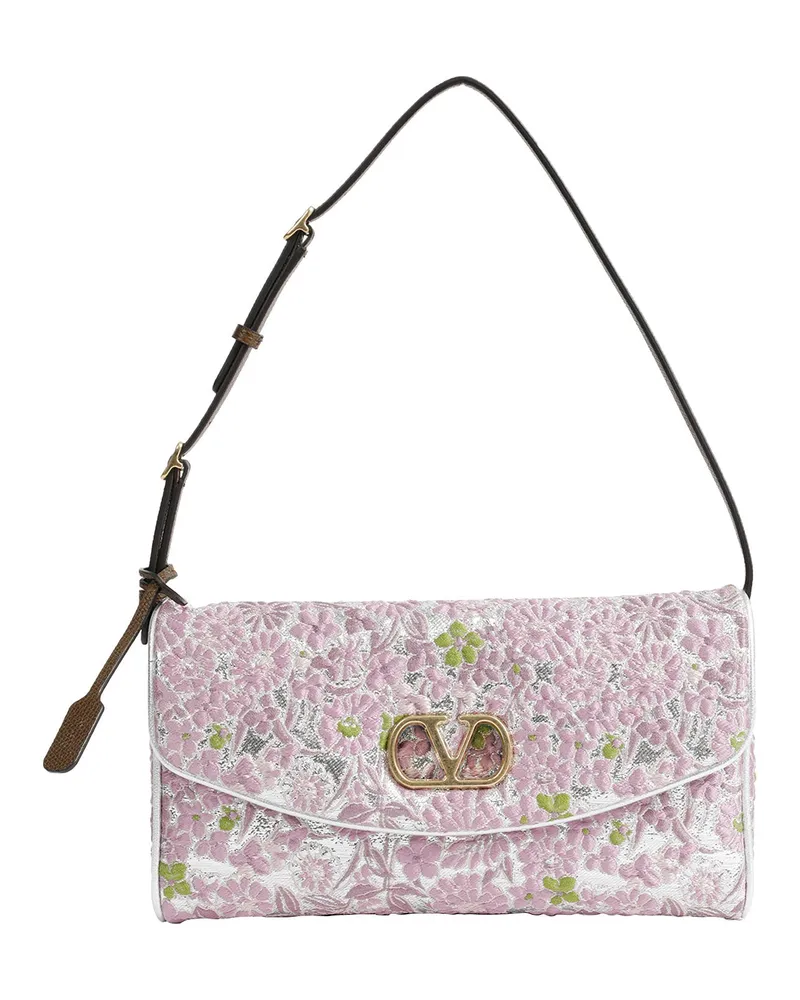 Valentino Garavani Small DeVain Shoulder Bag Pink