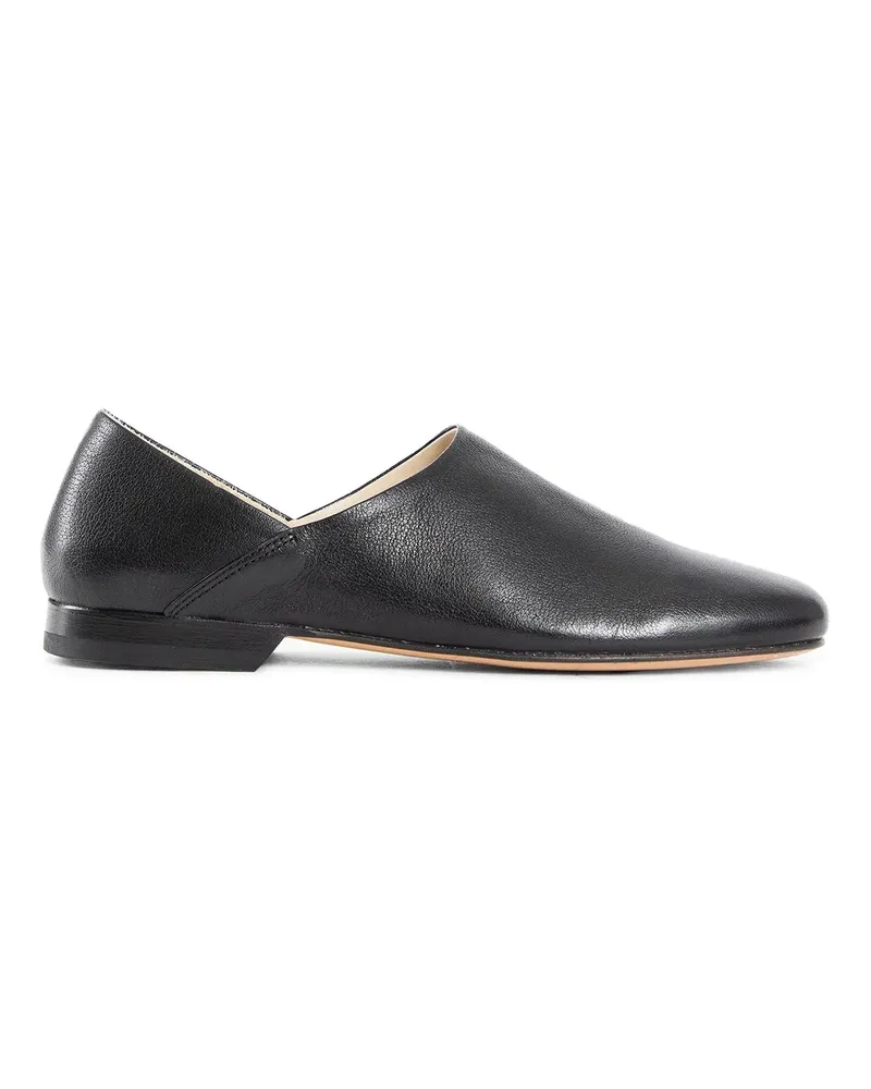 Christophe Lemaire Pantofole in pelle Black