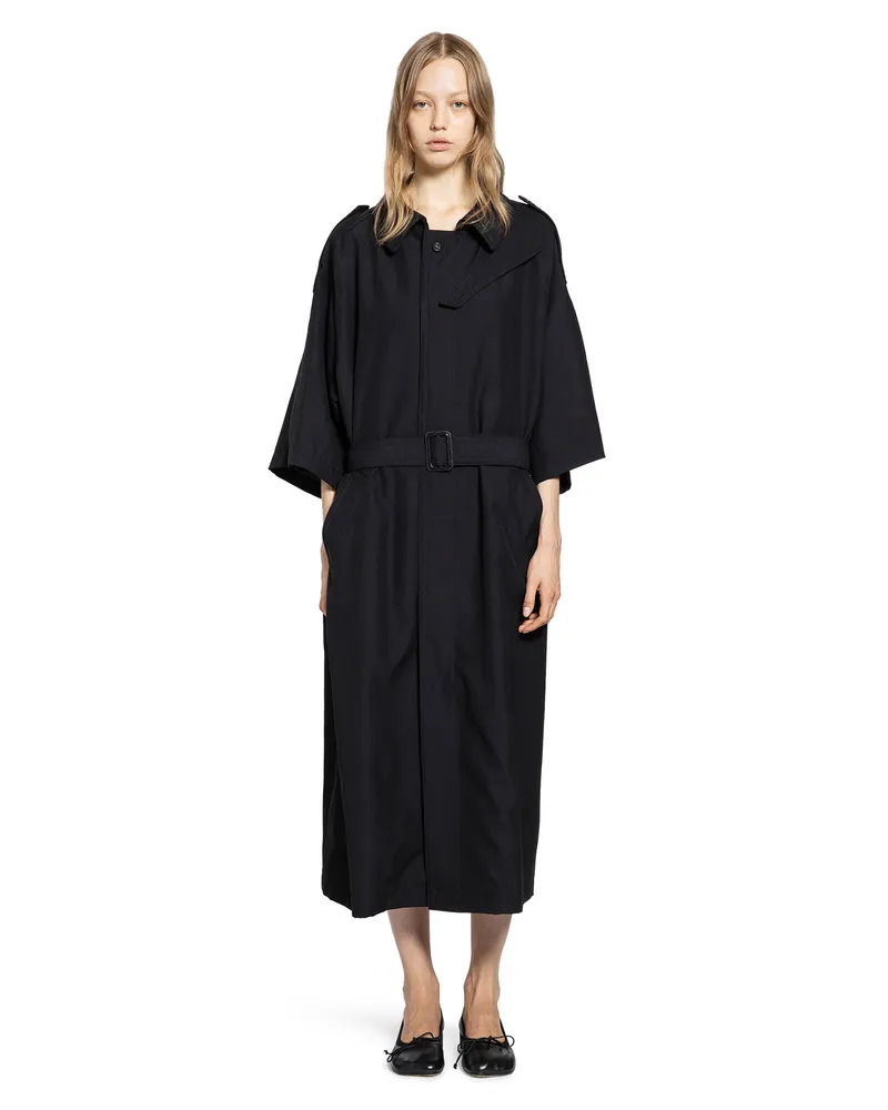 Maison Margiela Coat in Virgin Wool Black