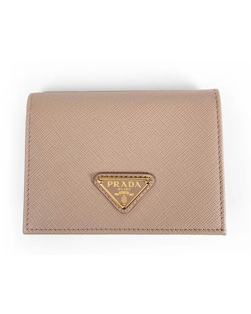 Prada Small Saffiano Leather Wallet Pink