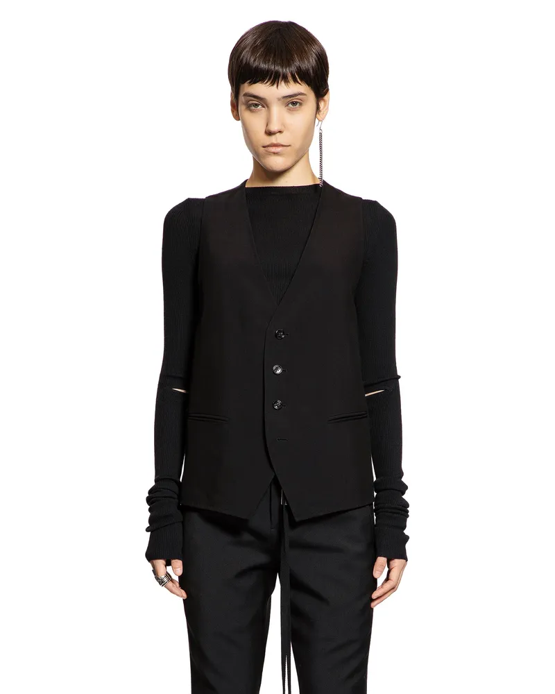 Ann Demeulemeester Charlotte Classic Waistcoat Black
