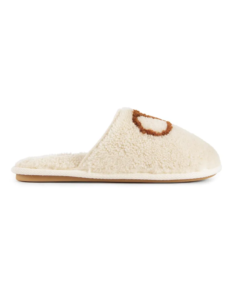 Valentino Garavani Ta Chambre Wool Slides Off-white