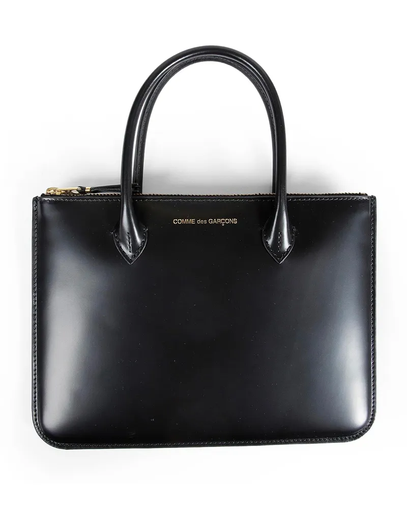 Comme des Garçons Leather Tote Bag Black